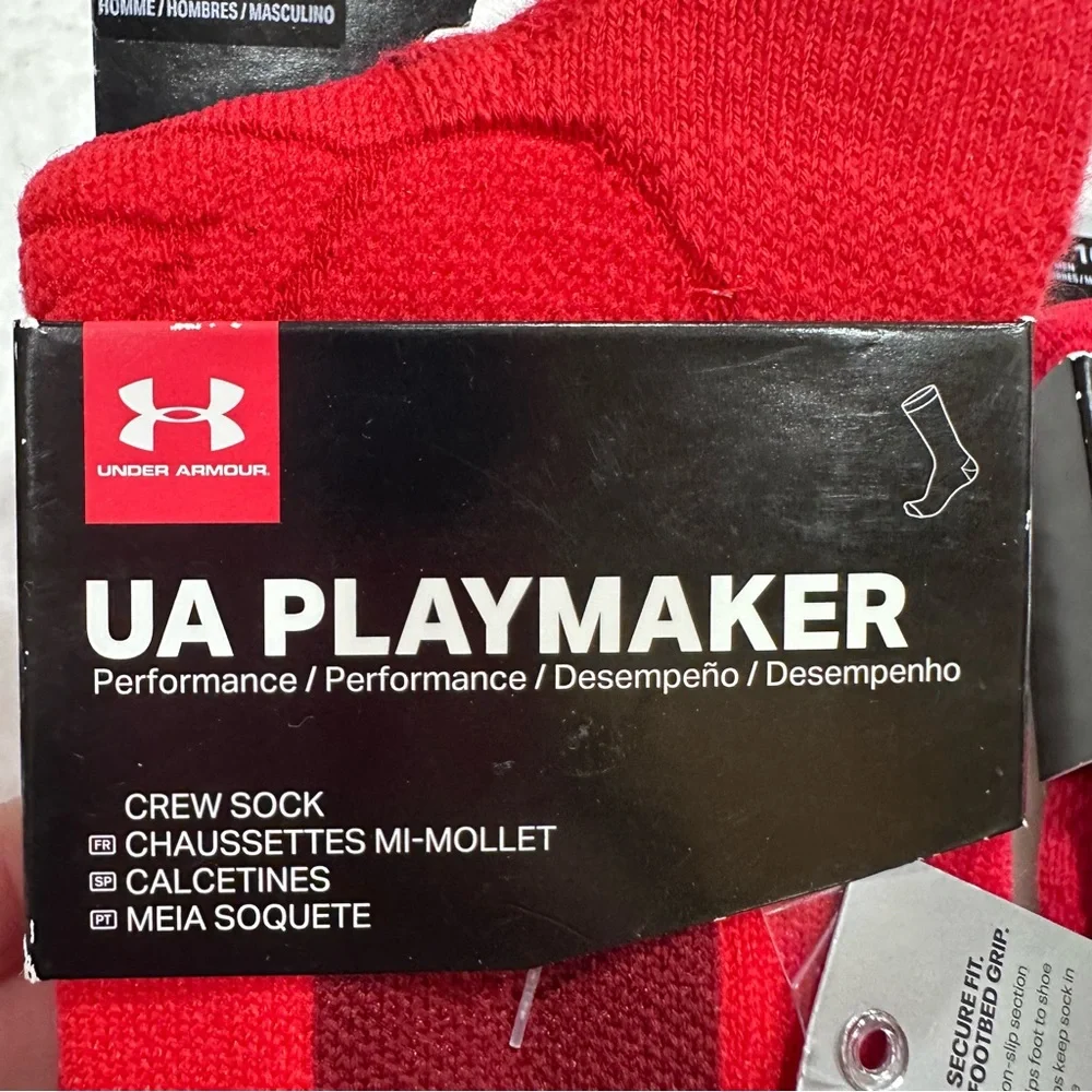 Under Armour Playmaker Red Athletic Socks